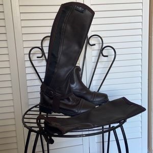 Horse back riding little girls boots & half chaps